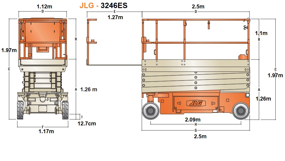 Thông số kỹ thuật xe cắt kéo 10m 11m 12m JLG3246ES